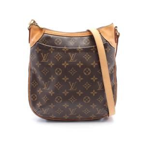 Louis Vuitton Odeon Shoulder Bag Leather Monogram Brown
